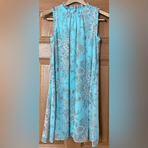 Tommy Hilfiger Size 4 Sleeveless Aqua Dress